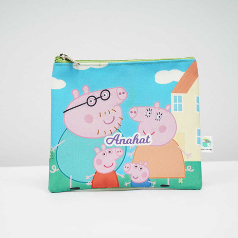 Personalized Cartoon Printed Kids Duffle Bag & Pouch Gift Combo